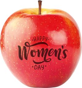 Apfel rot Happy Women`s Day