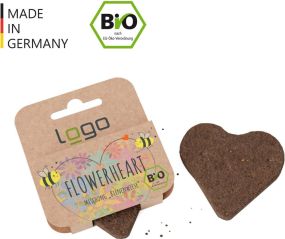 Bio Flowerheart Bienenwiese - inkl. Digitaldruck als Werbeartikel