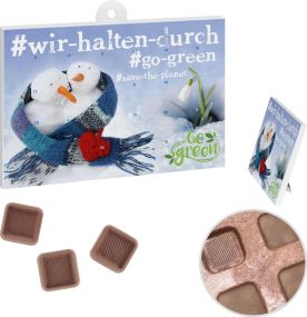 A5-Schoko-Adventskalender Reinpapier® als Werbeartikel