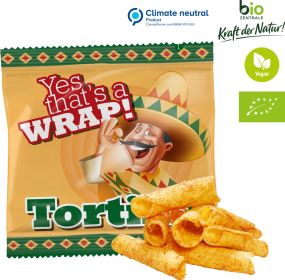 Bio Tortilla Röllchen als Werbeartikel