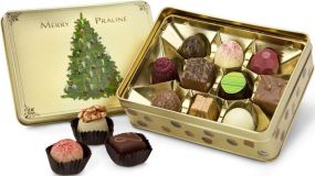 Merry Praliné - Pralinendose mit 125 g als Werbeartikel