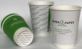 Doppelwandiger Papierbecher Paper2Paper als Werbeartikel