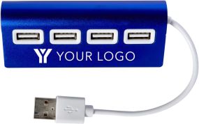 USB-Hub aus Aluminium Leo als Werbeartikel