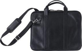 15" Leder-Laptoptasche Michael als Werbeartikel