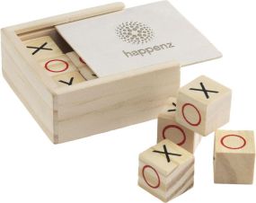 Tic Tac Toe Game Bamboo Spiel als Werbeartikel