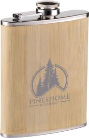 Hipflask Bamboo 200 ml Flachmann als Werbeartikel