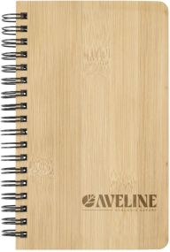 Notebook made from Stonewaste-Bamboo A6 Notizbuch als Werbeartikel