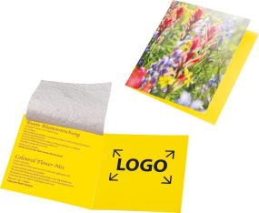 Samenpapier Blumenkärtchen als Werbeartikel