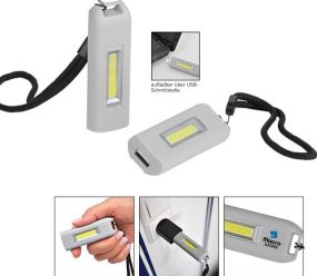 Aufladbare LED Leuchte Eco USB Light 70 L als Werbeartikel