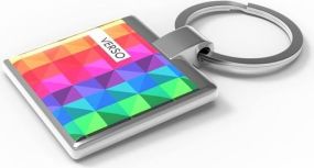 Key Ring Verso Square als Werbeartikel