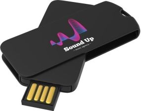 USB Stick Smart Twister Black, 2 GB Basic als Werbeartikel