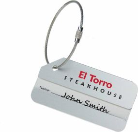 Aluminium Luggage Tag Silber als Werbeartikel