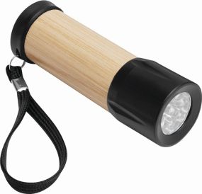 LED Taschenlampe Bamboo Shine als Werbeartikel