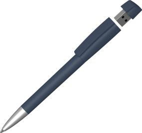 Klio Kugelschreiber mit USB-Stick Turnus softgrip Ms USB 2.0 als Werbeartikel