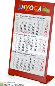 Aufstellkalender Desktop 3 Color, 2-Jahr als Werbeartikel