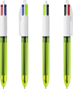 BIC® 4 Colours Fluo Kugelschreiber inkl. 1c-Siebdruck