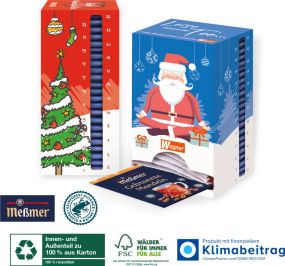 Tisch-Adventskalender Lindt Gourmet Edition, Klimaneutral, FSC® als Werbeartikel