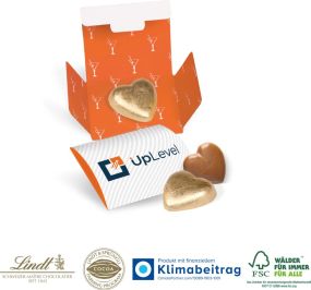 Lindt Herz, 5 g im Werbebriefchen, Klimaneutral, FSC® als Werbeartikel