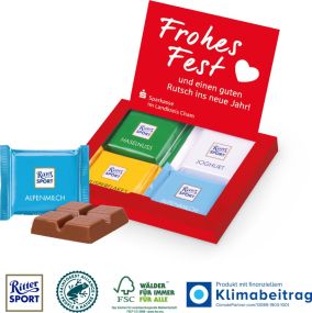 Mini-Grußkarte mit Ritter SPORT Schokolade