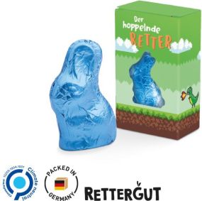 Osterhase Mini in Werbebox mit Klett oder Rettergut Osterhase - inkl. Druck als Werbeartikel