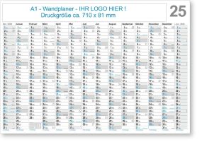 14-Monats-Poster-Wandkalender A1 mit Logo-Druck als Werbeartikel