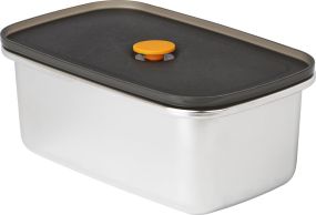 Lunchbox 1000 ml aus Edelstahl mit PP Deckel als Werbeartikel