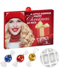 Premium Präsent-Adventskalender mit Lindt Lindor Kugel Mix