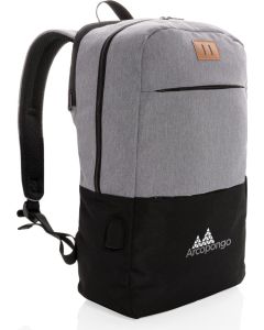 Moderner 15.6" USB & RFID Laptop-Rucksack, PVC-frei