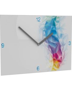 Horae Wall Clock Premium Rectangular 240 x 350 mm, Silver Clock Hands