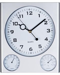 Wanduhr mit Hygrometer und Thermometer