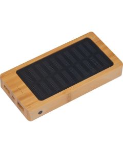 Solar Powerbank aus Bambus mit 8.000 mAh