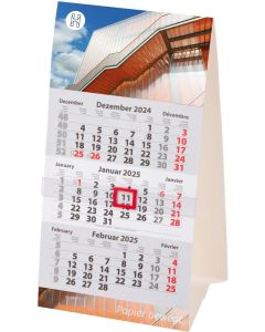 3-Monats Tischkalender Junior, inkl. Druck