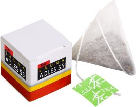 Quadratische Schachtel mit Tee als Werbeartikel