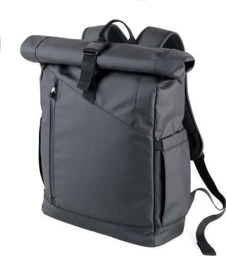 TROIKA Roll Top Rucksack Black Roll Top