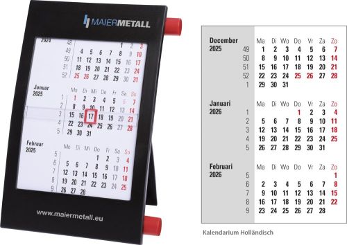 Tischkalender Classic 2, 1-sprachig Holländisch als Werbeartikel