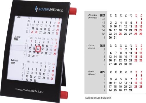 Tischkalender Classic 2, 2-sprachig belgisch (NL,F) als Werbeartikel