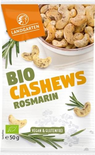 Landgarten Bio Cashews Rosmarin 50g als Werbeartikel