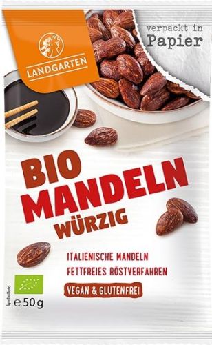 Landgarten Bio Mandeln Würzig 50g als Werbeartikel