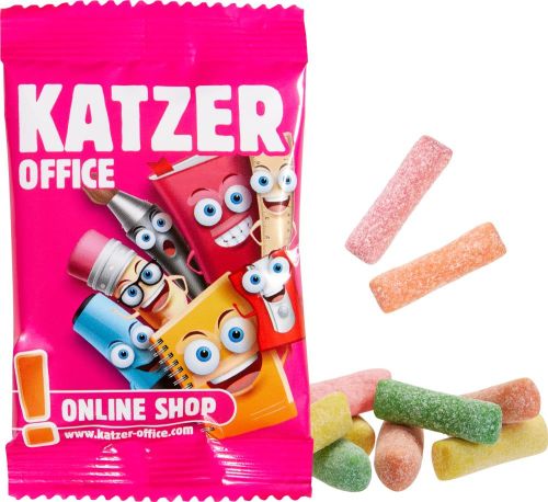 Mini HITSCHIES Kaubonbons Sauer Mix als Werbeartikel