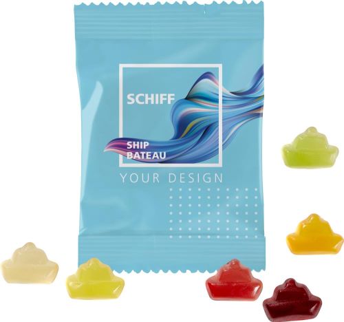 Fruchtgummi 10g Tüten - Schiff als Werbeartikel