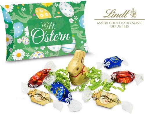 Lindt Ostertasche inkl. Lindt-Goldhase - auch in individueller Kissenverpackung als Werbeartikel