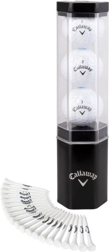 Geschenkdose Callaway mit 3 Golfbällen und 10 Callaway Tees - inkl. Doming als Werbeartikel