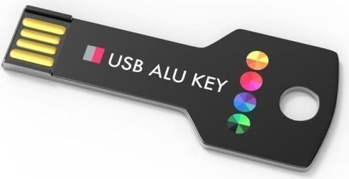 USB Stick Alu Key Black, 2 GB Basic als Werbeartikel