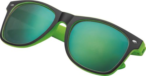 Sonnenbrille aus Kunststoff mit verspiegelten Gläsern, UV 400 Schutz, 50671 als Werbeartikel