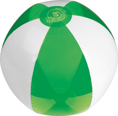 Strandball bicolour farbig/transparent, 50914 als Werbeartikel