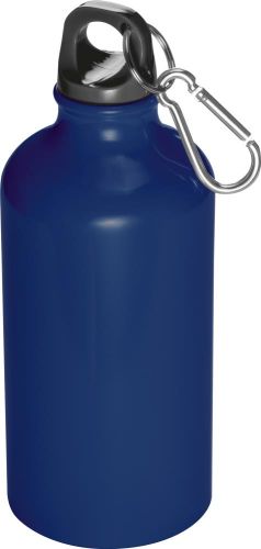 Trinkflasche aus Metall mit Karabinerhaken, 500ml, 60195 als Werbeartikel