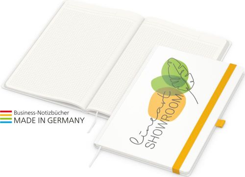 Notizbuch Match-Book green+blue als Werbeartikel