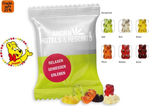 Haribo Mini Saft-Goldbären Werbetüte, 10 g - inkl. Werbedruck als Werbeartikel