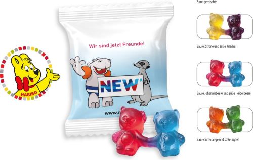 Haribo Bärchen-Pärchen Werbetüte, 7 g - inkl. Werbedruck als Werbeartikel