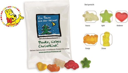 Haribo Weihnachts-Standardformen Werbetüte 10 g - inkl. Werbedruck als Werbeartikel